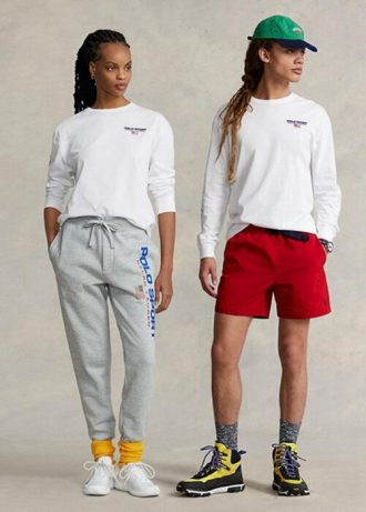 White Men’s Ralph Lauren Classic Fit Polo Sport Jersey T Shirts