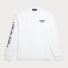 White Men’s Ralph Lauren Classic Fit Polo Sport Jersey T Shirts
