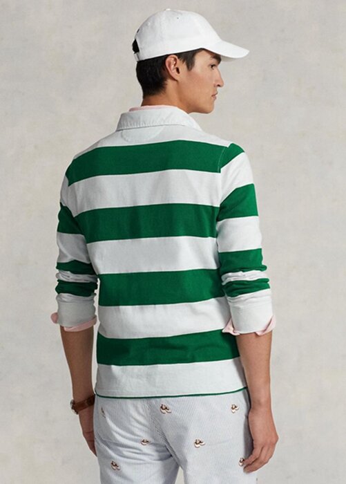 White Men’s Ralph Lauren Custom Slim Fit Bear Rugby Polo Shirts White Men’s Ralph Lauren Custom Slim Fit Bear Rugby Polo Shirts