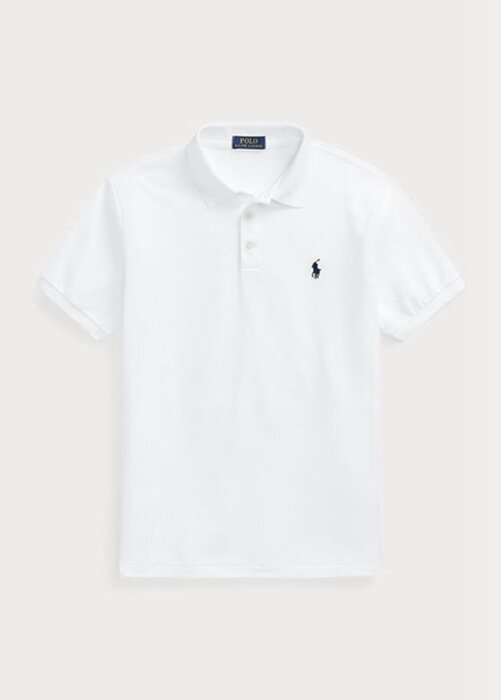 White Men’s Ralph Lauren Custom Slim Fit Birdseye Polo Shirts White Men’s Ralph Lauren Custom Slim Fit Birdseye Polo Shirts