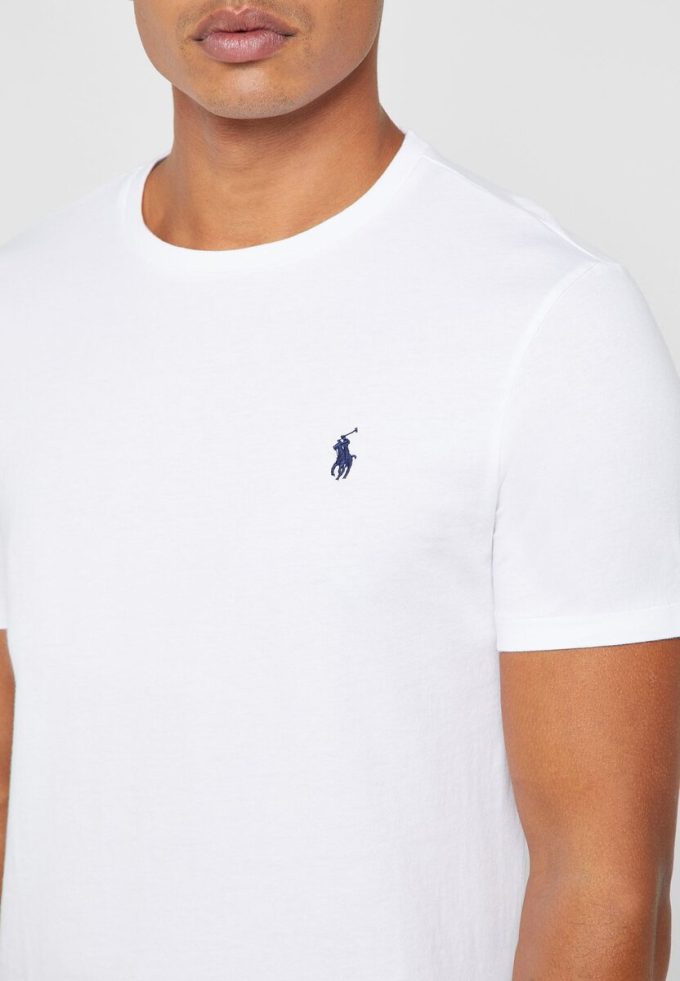 White Men’s Ralph Lauren Custom Slim Fit Cotton T Shirts White Men’s Ralph Lauren Custom Slim Fit Cotton T Shirts
