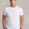 White Men’s Ralph Lauren Custom Slim Fit Crewneck T Shirts White Men’s Ralph Lauren Custom Slim Fit Crewneck T Shirts