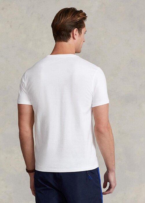 White Men’s Ralph Lauren Custom Slim Fit Crewneck T Shirts White Men’s Ralph Lauren Custom Slim Fit Crewneck T Shirts