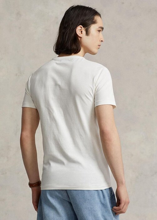 White Men’s Ralph Lauren Custom Slim Fit Crewneck T Shirts White Men’s Ralph Lauren Custom Slim Fit Crewneck T Shirts