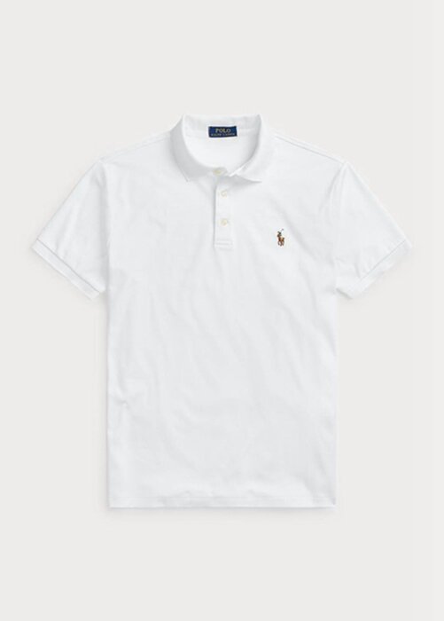 White Men’s Ralph Lauren Custom Slim Fit Soft Cotton Polo Shirts White Men’s Ralph Lauren Custom Slim Fit Soft Cotton Polo Shirts
