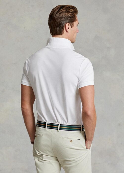 White Men’s Ralph Lauren Custom Slim Fit Soft Cotton Polo Shirts White Men’s Ralph Lauren Custom Slim Fit Soft Cotton Polo Shirts