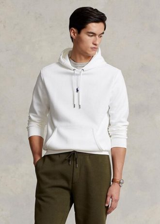White Men’s Ralph Lauren Double-knit   Hoodie