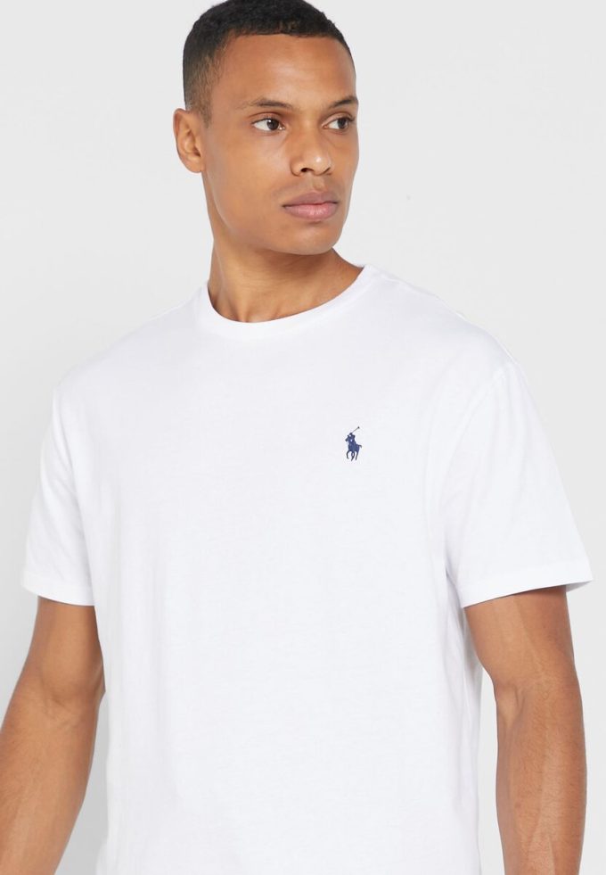 White Men’s Ralph Lauren Essential Crew Neck T Shirts White Men’s Ralph Lauren Essential Crew Neck T Shirts