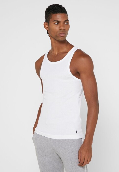 White Men’s Ralph Lauren Essential Crew Neck Vest White Men’s Ralph Lauren Essential Crew Neck Vest