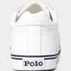 White Men’s Ralph Lauren Hanford Leather Sneakers