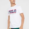White Men’s Ralph Lauren Logo Crew Neck T Shirts