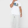 White Men’s Ralph Lauren Logo Crew Neck T Shirts