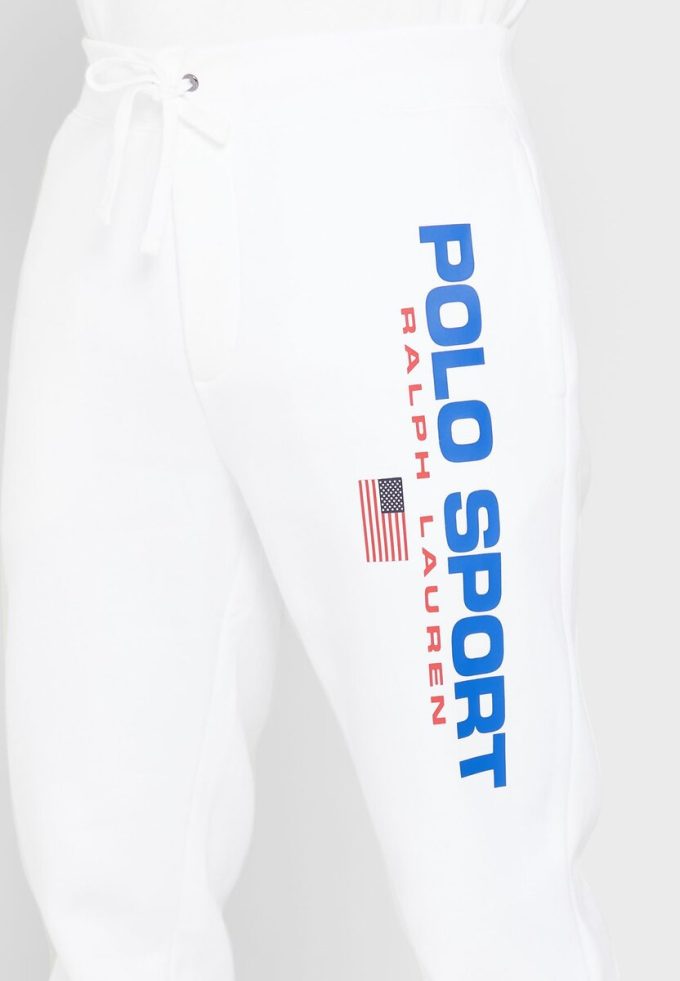 White Men’s Ralph Lauren Logo Sweatpants White Men’s Ralph Lauren Logo Sweatpants