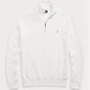 White Men’s Ralph Lauren Mesh-knit Cotton Quarter-zip Jumper  Sweaters