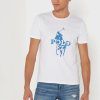 White Men’s Ralph Lauren Printed Crew Neck T Shirts