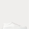 White Men’s Ralph Lauren Severn Calfskin Sneakers