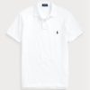 White Men’s Ralph Lauren Slim Fit Mesh Polo Shirts White Men’s Ralph Lauren Slim Fit Mesh Polo Shirts