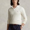 White Men’s Ralph Lauren Slim Fit Textured Cotton Jumper Sweaters