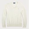 White Men’s Ralph Lauren Slim Fit Textured Cotton Jumper Sweaters