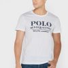 White Men’s Ralph Lauren Slogan Crew Neck T Shirts White Men’s Ralph Lauren Slogan Crew Neck T Shirts