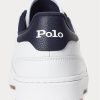 White / Navy Men’s Ralph Lauren Court Leather Low-Top Sneakers White / Navy Men’s Ralph Lauren Court Leather Low-Top Sneakers