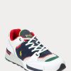 White / Navy Men’s Ralph Lauren Trackster 200 Sneakers White / Navy Men’s Ralph Lauren Trackster 200 Sneakers