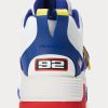 White / Royal Men’s Ralph Lauren PS100 High-Top Sneakers