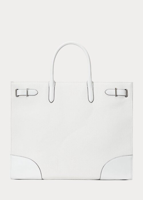 White/White Women’s Ralph Lauren Eyelet Canvas Large Devyn Tote Bags White/White Women’s Ralph Lauren Eyelet Canvas Large Devyn Tote Bags