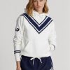 White Women’s Ralph Lauren Australian Open Cricket Fleece  Hoodie