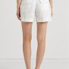 White Women’s Ralph Lauren Belted Linen   Shorts