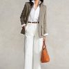 White Women’s Ralph Lauren Chino Wide-Leg Pants
