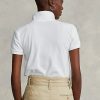 White Women’s Ralph Lauren Classic Fit Mesh Polo Shirts