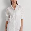White Women’s Ralph Lauren Cotton Broadcloth Shirts