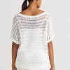 White Women’s Ralph Lauren Cotton Mesh Short-Sleeve Sweaters