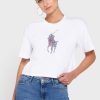 White Women’s Ralph Lauren Crew Neck Graphic T Shirts White Women’s Ralph Lauren Crew Neck Graphic T Shirts