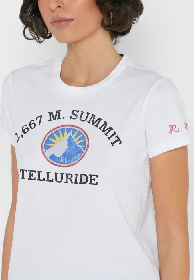 White Women’s Ralph Lauren Crew Neck Graphic T Shirts