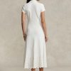 White Women’s Ralph Lauren Eyelet Stretch Cotton Mesh Dress