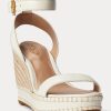 White Women’s Ralph Lauren Hilarie Leather Espadrille White Women’s Ralph Lauren Hilarie Leather Espadrille