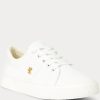White Women’s Ralph Lauren Janson II Canvas Sneakers White Women’s Ralph Lauren Janson II Canvas Sneakers