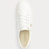 White Women’s Ralph Lauren Janson II Canvas Sneakers White Women’s Ralph Lauren Janson II Canvas Sneakers