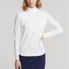 White Women’s Ralph Lauren Jersey Quarter-zip Pullover Sweatshirts