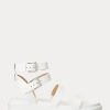 White Women’s Ralph Lauren Kayleen Nappa Leather Sandals White Women’s Ralph Lauren Kayleen Nappa Leather Sandals
