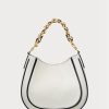 White Women’s Ralph Lauren Leather Small Charli Shoulder Bags White Women’s Ralph Lauren Leather Small Charli Shoulder Bags