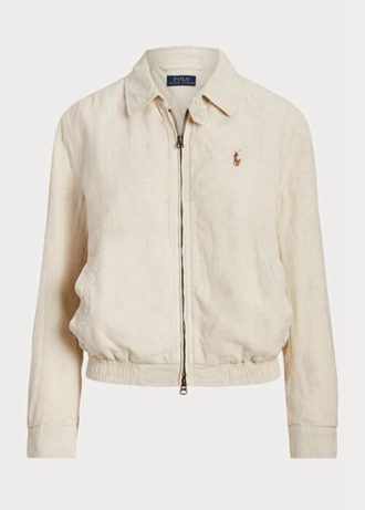 White Women’s Ralph Lauren Linen   Windbreaker