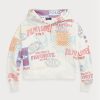 White Women’s Ralph Lauren Logo Graphic Oversize Fleece  Hoodie