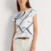 White Women’s Ralph Lauren Logo-print Cotton-blend   Tops