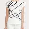 White Women’s Ralph Lauren Logo-print Cotton-blend   Tops