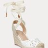 White Women’s Ralph Lauren Paislee Eyelet Nappa Leather Espadrille White Women’s Ralph Lauren Paislee Eyelet Nappa Leather Espadrille