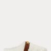 White Women’s Ralph Lauren Polo ID Shearling Flat Shoes
