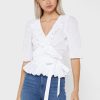 White Women’s Ralph Lauren Ruffle Detail Tops